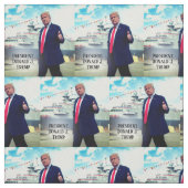 Präsident Donald Trump stottert das Marineschiff a Stoff (Muster)