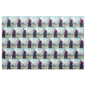 Präsident Donald Trump stottert das Marineschiff a Stoff (Fat Quarter (45,7 x 55,9 cm))