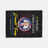 Präsident Donald Trump Tag der Amtseinführung 2025 Fleecedecke (Vorderseite (Horizontal))