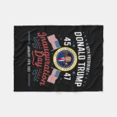 Präsident Donald Trump Tag der Amtseinführung 2025 Fleecedecke (Vorderseite (Horizontal))