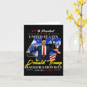 Präsident Donald Trump Tag der Amtseinführung 2025 Karte (Gelbe Blume)