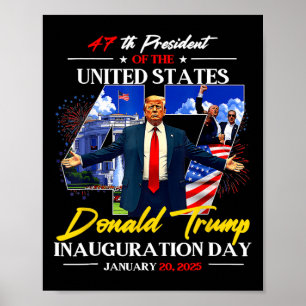 Präsident Donald Trump Tag der Amtseinführung 2025 Poster