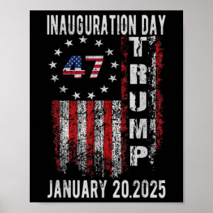Präsident Donald Trump Tag der Amtseinführung 2025 Poster