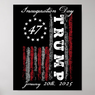 Präsident Donald Trump Tag der Amtseinführung 2025 Poster