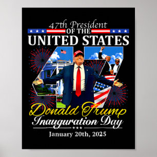 Präsident Donald Trump Tag der Amtseinführung 2025 Poster