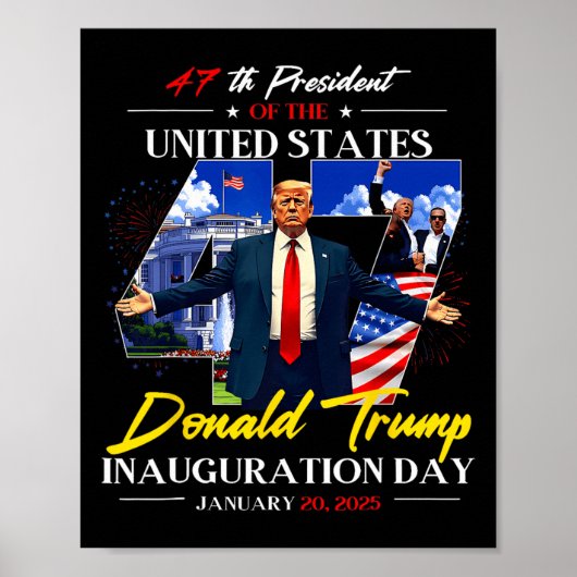 Präsident Donald Trump Tag der Amtseinführung 2025 Poster (Vorne)