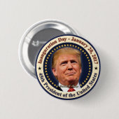 Präsident Donald Trump Tag der Amtseinführung Souv Button (Vorne & Hinten)