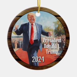 Präsident Donald Trump Tanz Weihnachten 2024 Keramik Ornament