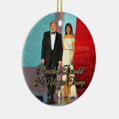 Präsident Donald Trump u. Melania-Foto Keramikornament (Rechts)