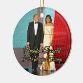 Präsident Donald Trump u. Melania-Foto Keramikornament (Links)