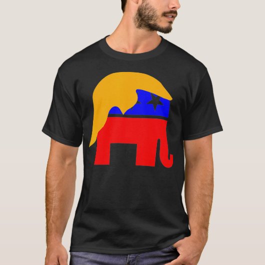 Präsident Donald Trump und der republikanische Ele T-Shirt (Vorderseite)