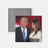 PRÄSIDENT DONALD TRUMP UND MELANIEN- MAGNET (Vorderseite/Rückseite)