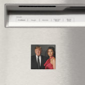 PRÄSIDENT DONALD TRUMP UND MELANIEN- MAGNET (In Situ (Geschirrspüler))