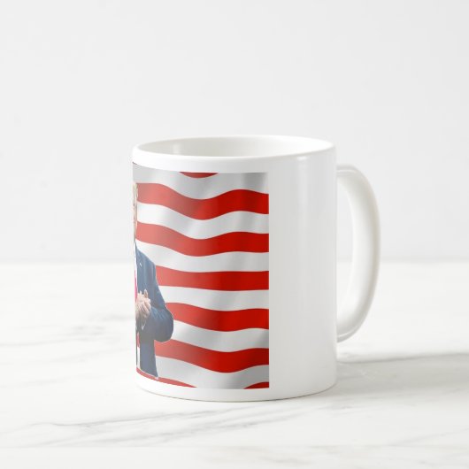 Präsident Donald Trump USA Flag Coffee Drink Tasse (VorderseiteRechts)