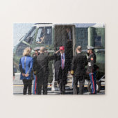 Präsident Donald Trump verlässt Marine One Puzzle (Horizontal)
