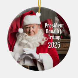 Präsident Donald Trump Weihnachten 2024 Keramik Ornament
