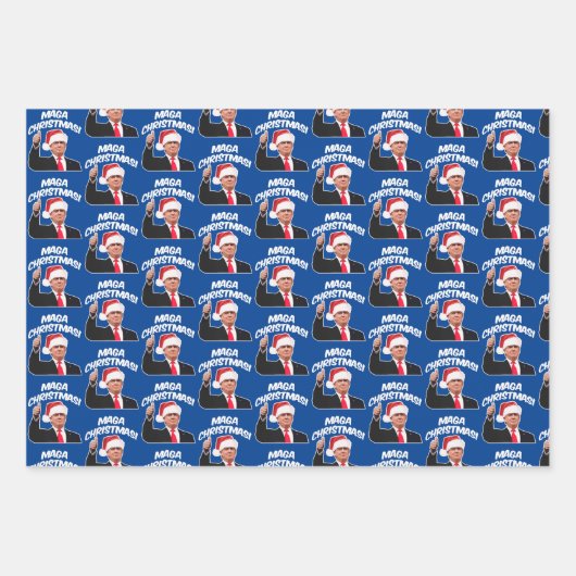 Präsident Donald Trump: Weihnachten Geschenkpapier Set (Vorderseite)