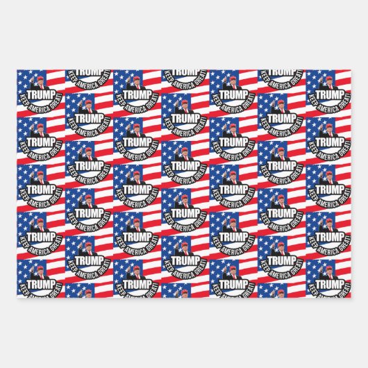 Präsident Donald Trump: Weihnachten Geschenkpapier Set (Vorderseite 3)