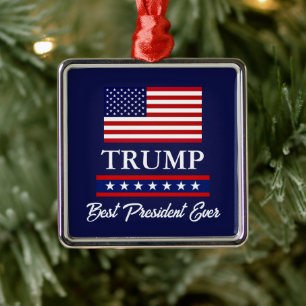 PRÄSIDENT DONALD TRUMP WEIHNACHTSBAUMSCHMUCK ORNAMENT AUS METALL