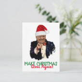 Präsident Donald Trump - Weihnachtsfeiertag Postkarte (Stehend Vorderseite)