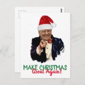 Präsident Donald Trump - Weihnachtsfeiertag Postkarte (Vorne/Hinten)