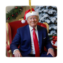 Präsident Donald Trump Weihnachtsmannmütze Ornamen