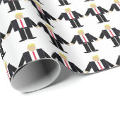 Präsident Donald Trump wirft Papier Geschenkpapier (Rolleneckpunkt)