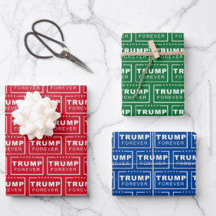 Präsident Donald Trump zu Weihnachten Geschenkpapier Set