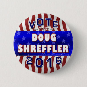 Präsident Doug-Shreffler Wahl 2016 Demokrat Button
