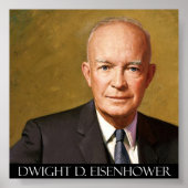 Präsident Dwight D. Eisenhower Fine Art on Leinwan Poster (Vorne)