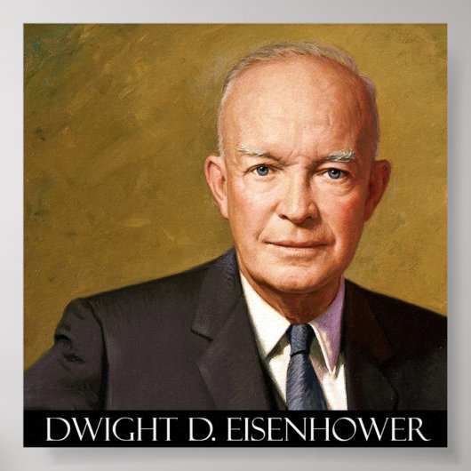 Präsident Dwight D. Eisenhower Fine Art on Leinwan Poster (Vorne)