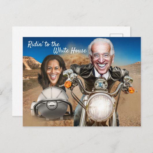 Präsident Elect Joe Biden und Kamala Harris Bikers Postkarte (Vorne/Hinten)