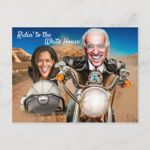 Präsident Elect Joe Biden und Kamala Harris Bikers Postkarte