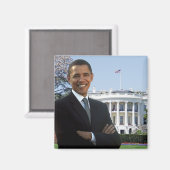 Präsident Elect Obama - Square Magnet (Vorderseite/Rückseite)