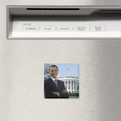 Präsident Elect Obama - Square Magnet (In Situ (Geschirrspüler))