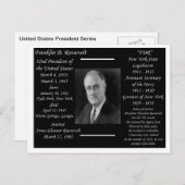 Präsident Franklin D Roosevelt Postkarte (Vorne/Hinten)