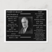 Präsident Franklin D Roosevelt Postkarte (Vorderseite)