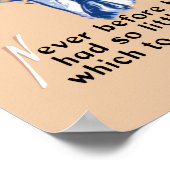 Präsident Franklin Roosevelt und Zitat - Zweiter W Poster (Ecke)