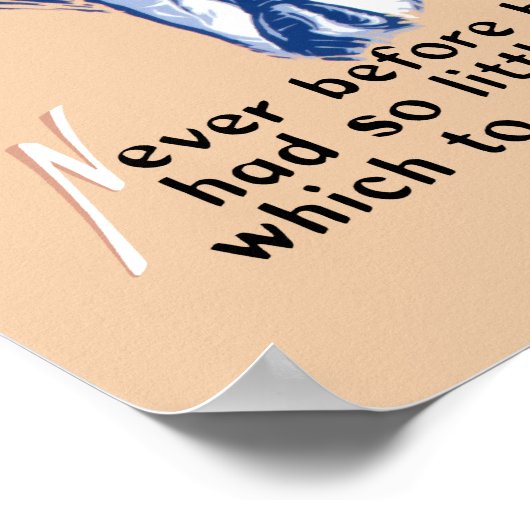 Präsident Franklin Roosevelt und Zitat - Zweiter W Poster (Ecke)