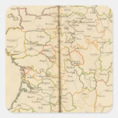 Präsident Frankreichs Quadratischer Aufkleber (Vorderseite)