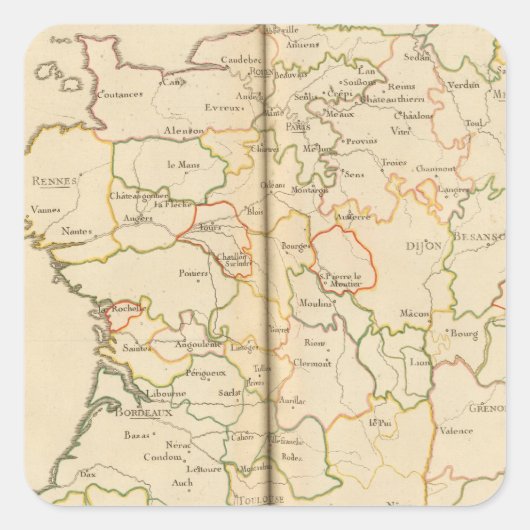 Präsident Frankreichs Quadratischer Aufkleber (Vorderseite)