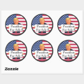 Präsident für Verkaufsaufkleber Runder Aufkleber (Blatt)