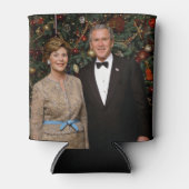 Präsident George Bush, Laura Christmas White House Dosenkühler (Vorderseite)