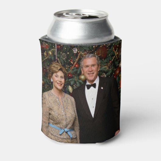 Präsident George Bush, Laura Christmas White House Dosenkühler (Kanne Rückseite)