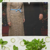 Präsident George Bush, Laura Christmas White House Geschirrtuch (Gefaltet)