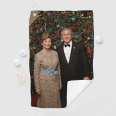 Präsident George Bush, Laura Christmas White House Golfhandtuch (Insitu)