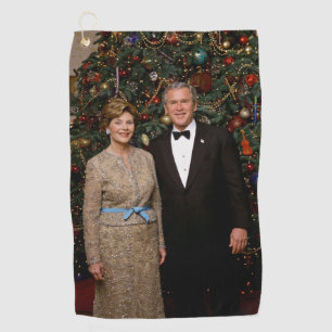 Präsident George Bush, Laura Christmas White House Golfhandtuch