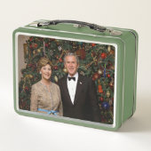 Präsident George Bush, Laura Christmas White House Metall Brotdose (Rückseite)
