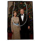 Präsident George Bush, Laura Christmas White House Mittlere Geschenktüte (Vorderseite)