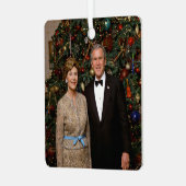 Präsident George Bush, Laura Christmas White House Ornament Aus Metall (Vorderseite links)